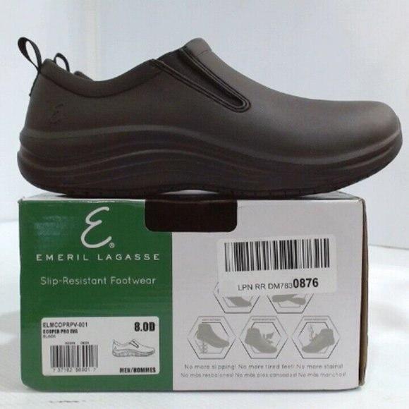 EMERIL LAGASSE MEN'S COOPER PRO EVA SLIP-RESISTANT WORK SHOES BLACK 8D-EUC - Picture 1 of 5